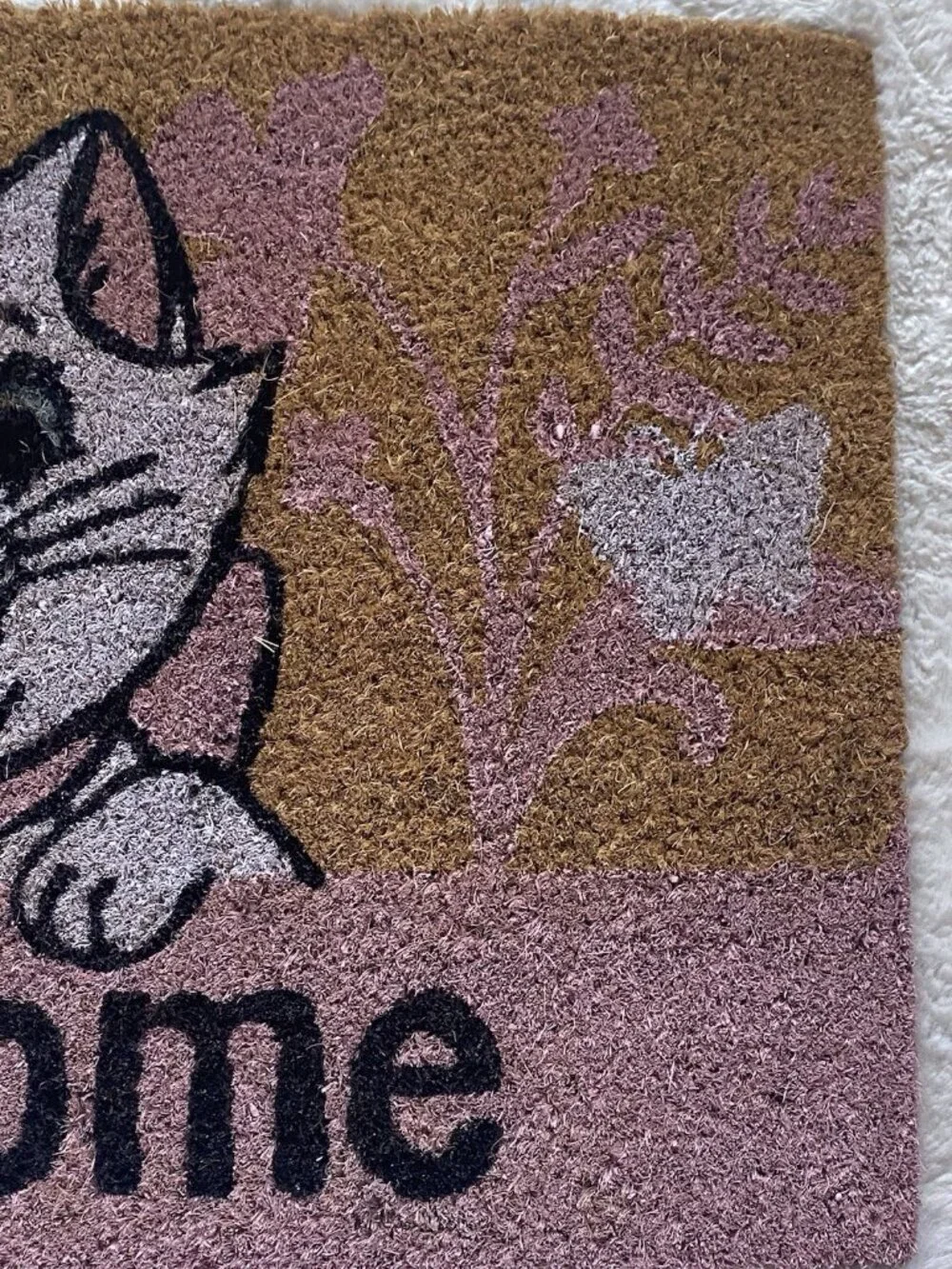Disney The Aristocats Marie Butterfly Flower Coir Welcome Door Mat 18” X 28” NEW